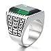 Boho Jewelry Mens Stainless Steel Cz Ring Vintage Large Charming Gemstone Band (10)