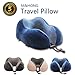 Travel Pillow - Memory Foam Neck Pillow with 360 Head & Neck Support Comfortable for Long Flight, Airplane, Train, Reading, Working, Ergonomically (Blue)