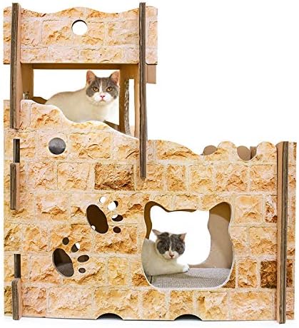 Animal De Compagnie Ondule Chat Chateau Chat Maison Cat Scratch Conseil Grande Litiere Chat Amazon Fr Animalerie