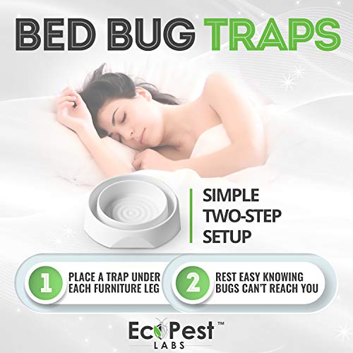 EcoPest Labs Bed Bug Blocker (Pro), Bed Bug Interceptor Traps, Monitors and Detectors - 4 Pack (Whit - //medicalbooks.filipinodoctors.org