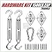 ColourTree 6 Inch Hardware Kit for Triangle Sun Shade Sail Canopy, 316 Military-Grade Stainless Steel
