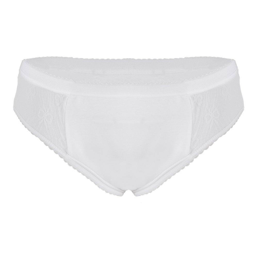 NRS Healthcare P andS Healthcare Ladies Inco-Elite Lace High Leg Brief, White, P17993