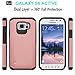 Galaxy S6 Active Case, Samsung Galaxy S6 Active Case, Starshop Hybrid [Shock Absorption] Rugged Impact Advanced Armor Soft Silicone Cover With [ Premium HD Screen Protector Included] (Rose Gold)