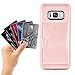 ZVE Wallet Case for Samsung Galaxy S8, 5.8 inch, Slim Leather Wallet Case with Credit Card Holder Slot Pocket Protective Functional Case Cover for Samsung Galaxy S8, 5.8 inch 2017 - Rose Gold