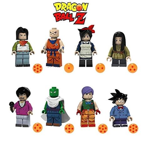 Channeltoys Spielzeugfiguren - Blocks - Anteil 8pcs Mini Figuren Generic - Dragon Ball Z - Piccolo Satan Gohan Goku Launch