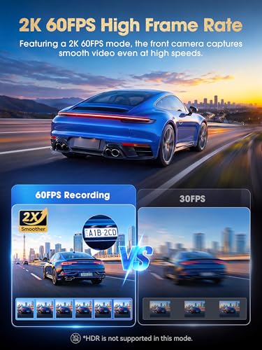 DDPAI 4K+2K Dash Cam for Cars Front and Rear, STARVIS2 IMX678 Dual HDR Dashcam, 64G Card Included, 5G WiFi6, 2K/60FPS, GPS, 3" IPS, AI ISP Night Vision, 24H Parking Mode, 4G Available, Z60 Master