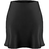 Women's Satin Mini Skirt Leopard Print High Waist Elastic Y2k Cute Silk Short Skirts for Women