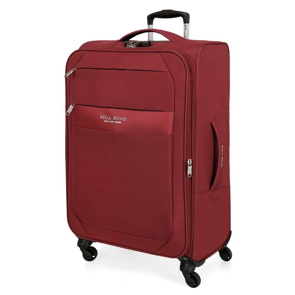 Roll Road Royce Red Medium Suitcase 43 x 66 x 26 cm Soft Polyester Combination lock 64 Litre 2.6 kg 4 Wheels