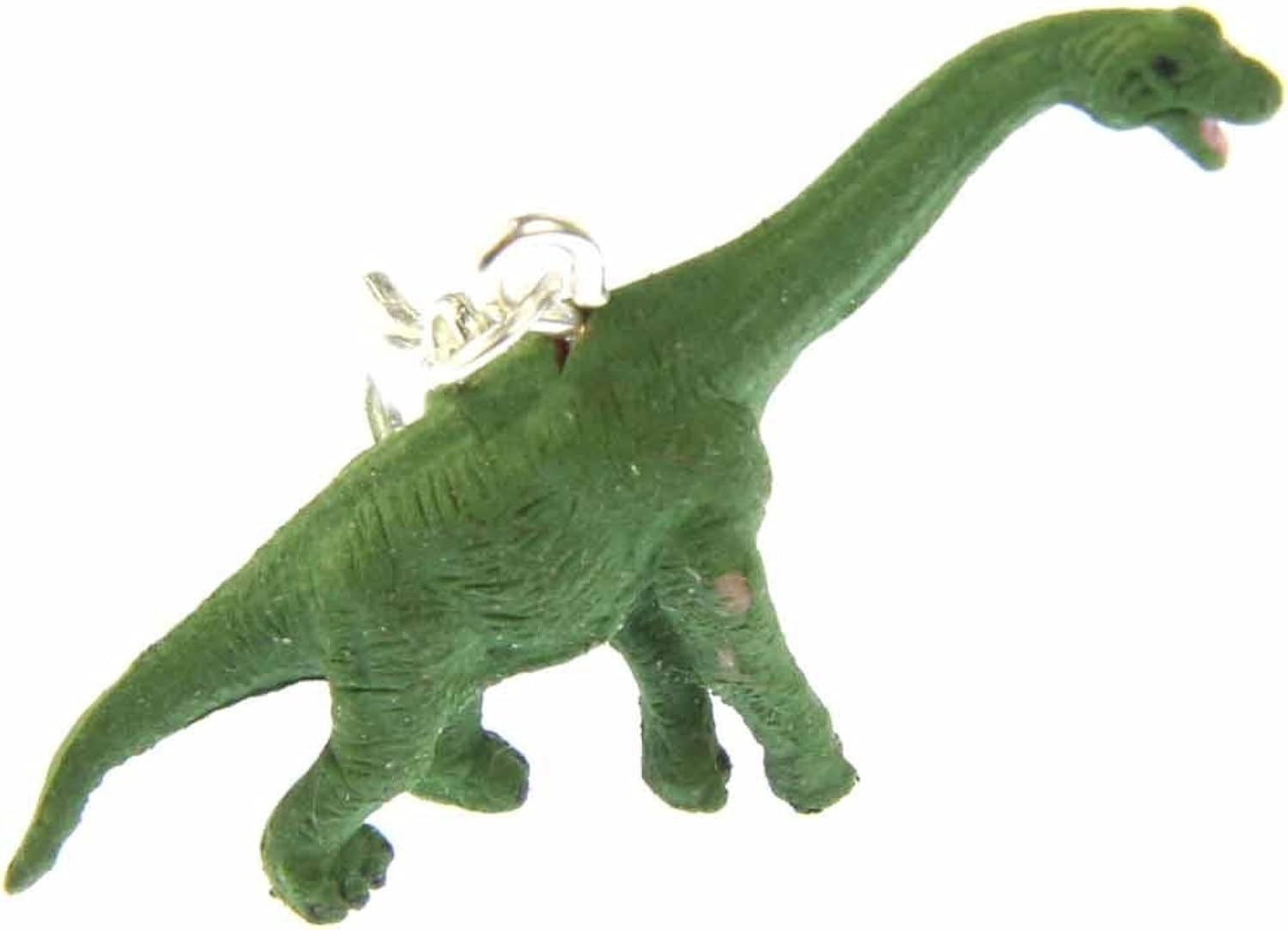 Miniblings Dinosaur Brachiosaurus Charm Pendant Dino Rubber Herbivores Green, Multicolored, 45mm