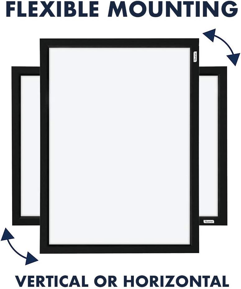 Quartet Magnetic Whiteboard, 17 x 23 inches White Board, Dry Erase Board, Black Frame (MWDW1723M-BK): Office Products