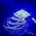 FAVOLCANO Blue LED Strip Light Waterproof IP65 12V DC High Density SMD 3528 120 LEDs/M 16.4 ft/5M Flexible Tape for Room Bedroom Car Christmas Gaming Boat Home Bar Outdoor Indoor Decoration