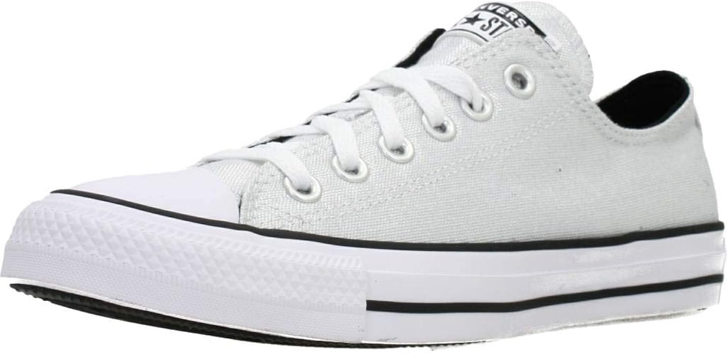 silver and black converse