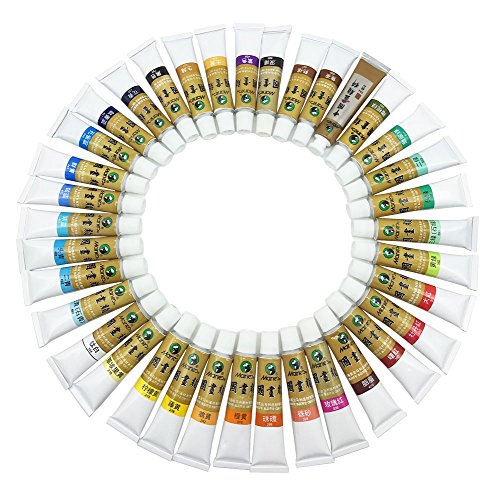 Easyou Marie Chinese Painting Color Tubes Pigment Water Color Big Size Watercolor Set 12mlx36colors - Thumbnail 2