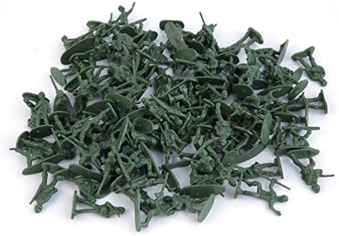 100pcs/Pack Military Plastic Toy Soldiers Army Men Figures 12 Poses Perfect for gifts or Collection Good for Intelligence-Green-1 Size
