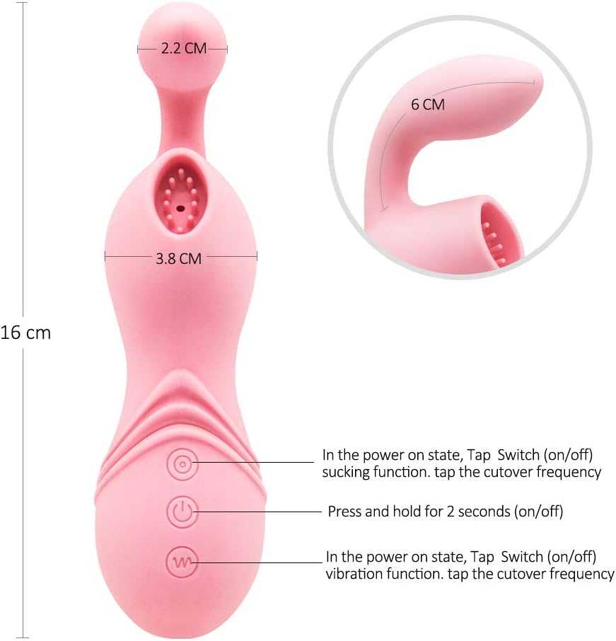 12 + 12 Sucking & Viabration Messager USB Rechargeable Clítôrils Stimulation,Waterproof Silicone Material for Muscle Aches and Sports Recovery for Women