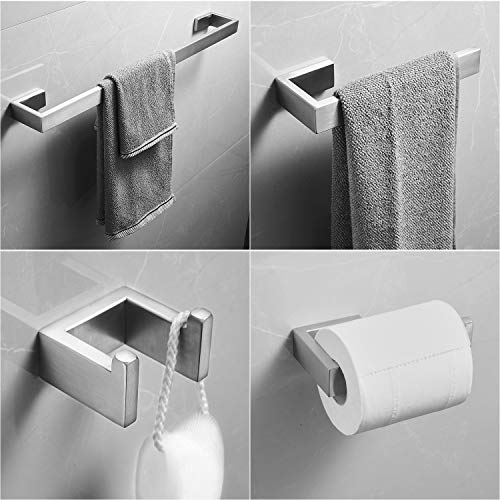Four Piece Bathroom Accessories Set Stainless Steel Wall Mounted,Brushed Nickel Finished