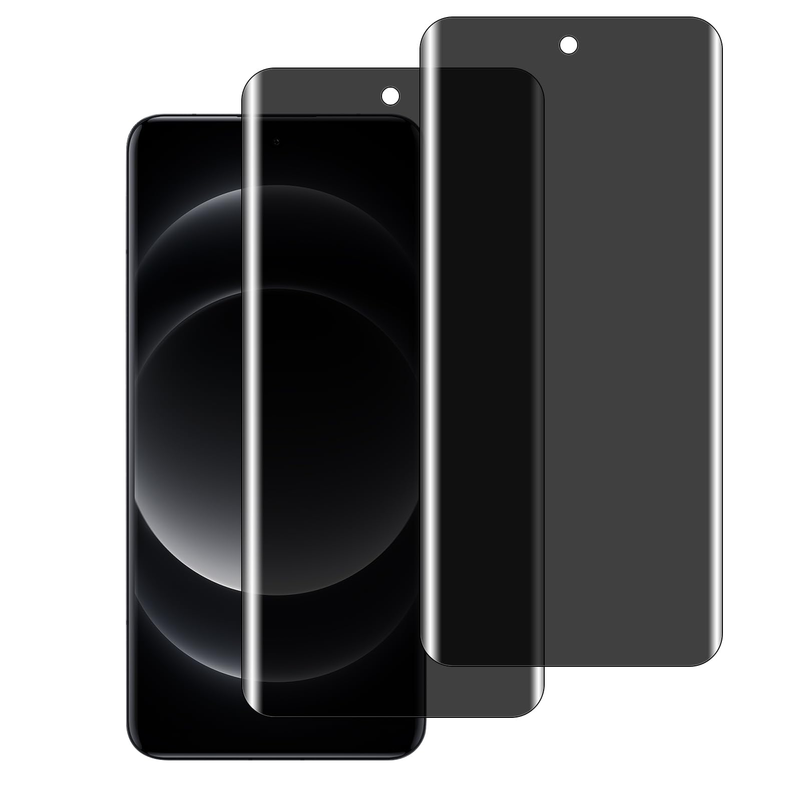 chejuza Privacy Screen Protector for Xiaomi 14 Ultra [2 Pieces], 9H Hardness, Full Coverage Anti Spy Tempered Glass, HD Screen Protector
