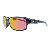 Raze Eyewear Ledge Golf Sport Motorcycle Riding Sunglasses Black Frame w/Polarized Lenses