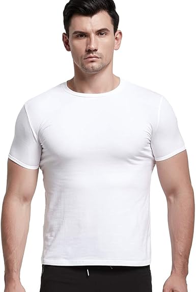 slim fit undershirts crew neck