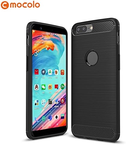OnePlus 5T Case, Anti-fingerprint Ultra Slim Carbon Fiber Scratch Resistant Shock Absorption Flexible Soft TPU Protective Cover for OnePlus 5T