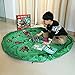 NEWSTYLE Children's Play Mat and Toys Storage Bag - Green 60inch Kids Playbag Toys Organizer Quick Pouch. Great for Storing Small and Medium Size Toy like LEGOS - Simple, Portable, Sturdy!