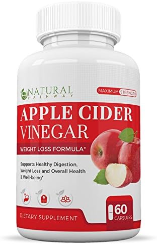 Apple Cider Vinegar Pills for Weight Loss Support, Healthy Digestive Function, &amp; Overall Health by Natural Pathway - 60 Capsules