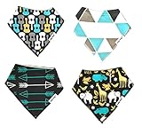 Baby Bandana Drool Bibs for Drooling and Teething (2017 Fall/Winter Collection) 4 Pack Gift Set by elifant baby