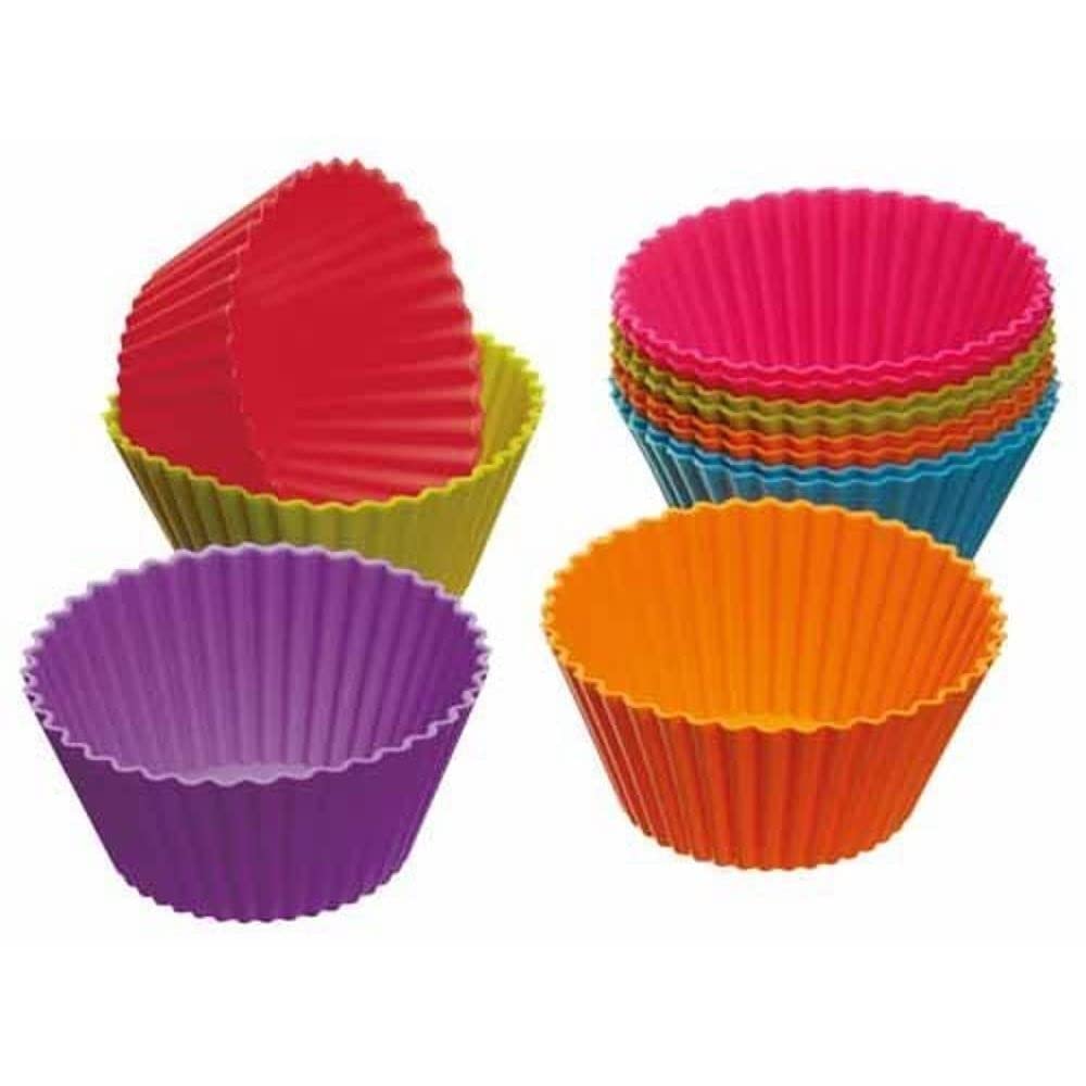 Colourworks 7cm Silicone Reusable Cupcake Cases, 12 Count