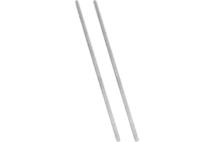 PATIKIL 1/4"-20 UNC 304 Stainless Steel Fully Threaded Rod, 2Pcs 10" Length Long Threaded Screw Right Hand Threads All Thread