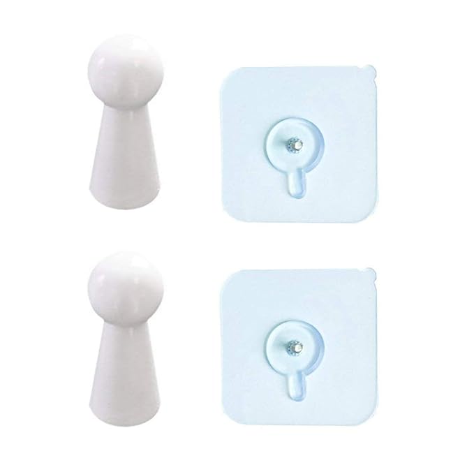 TianLinHome Adhesive Wand Huthaken No Bohrer Holzhaken Lagerung Wandgarderobe Aufhängehaken für Küche Badezimmer-Tuch (2 PCS)