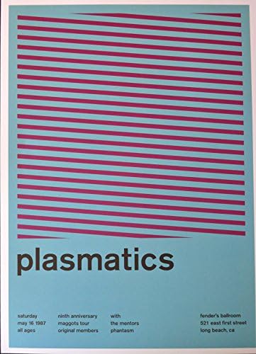 Plasmatics - Live at Fender's Ballroom - Concert Gig Poster - 10"x14" - Long Beach 1987