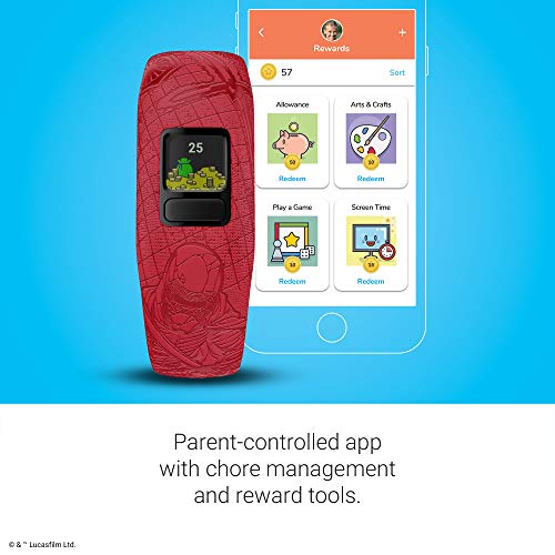 Garmin vivofit jr. 2, Kids Fitness/Activity Tracker, 1Year Battery Life, Adjustable Band, Star