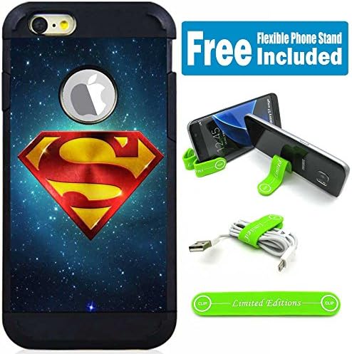 Apple iPod Touch 5/6 5th/6th Generation Hybrid Armor Defender Case Cover with Flexible Phone Stand - Superman Universe V