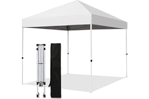 Northroad 8X8 FT Pop Up Canopy, Outdoor Instant Canopy Tent w/Carrying Bag, Portable Gazebo Shelter for Wedding Party,Commercial Event,Patio,Garden,Beach-White