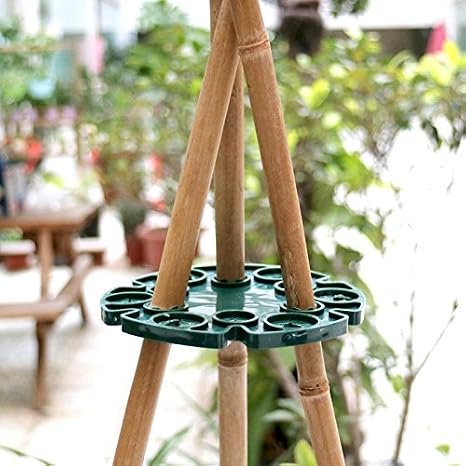 5pcs bambú wig-wam soporte caña apoyo tapones jardín caña Grips ...