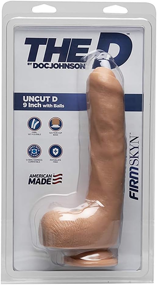 Doc Johnson Uncut D 9 in w Balls Firmaskyn Dildos, 800 g, Skin-coloured - Image 3