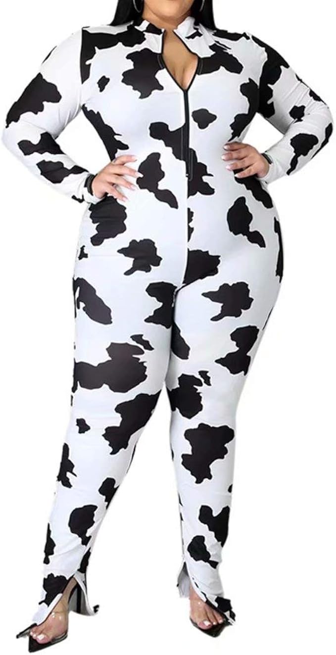 leopard print plus size jumpsuit