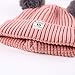 Cute Baby Beanie Hats for Boys Girls Cap Cotton Letter Knitted Ball Warm Children Hats (Pink)