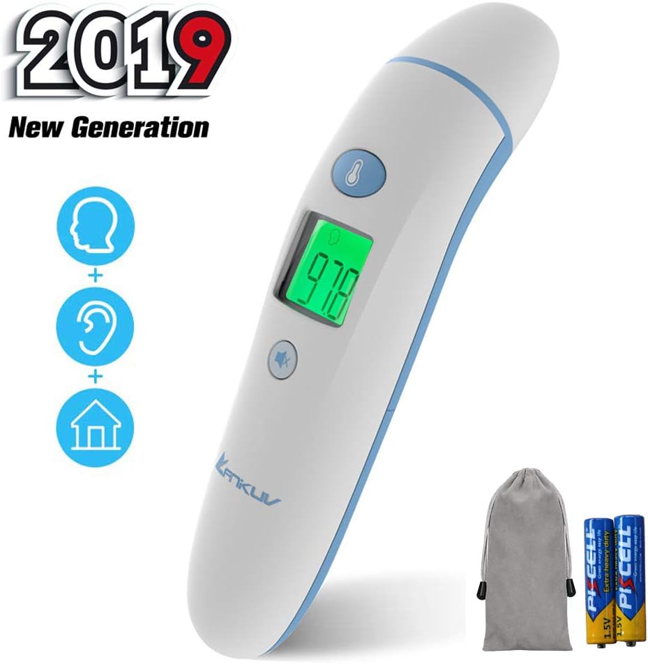 ANIKUV Thermometer for Fever, Forehead and Ear Thermometer, Digital Medical Infrared Thermometer, Infrared Fever Thermometer for Infant, Baby, Kids and Adults with Best Accuracy, FDA Approved