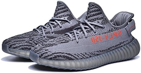 Men Women Lightweight Breathable Mesh Sneakers 350 V2 Running Shoes - Beluga 2.0 Zebra Grey Men US6 D(M)=EU 38 2/3