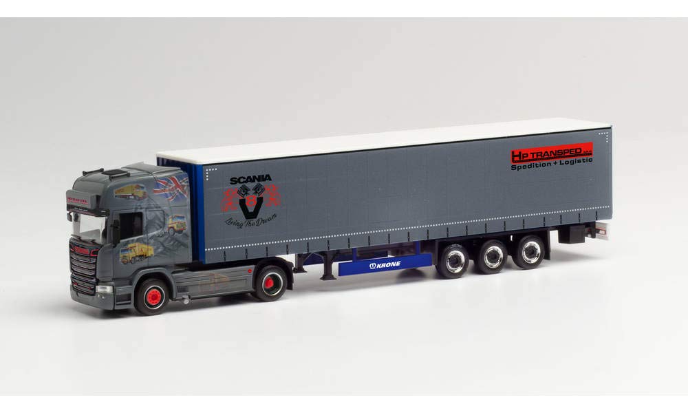 herpa - Scania R '13 TL curtainsider semitrailer tractor HP Transped/History (Czech Republic)