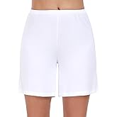 MOSCOAL Bloomers Shorts for Women Pettipants for Under Dresses Flat Edge Culottes Slip Shorts