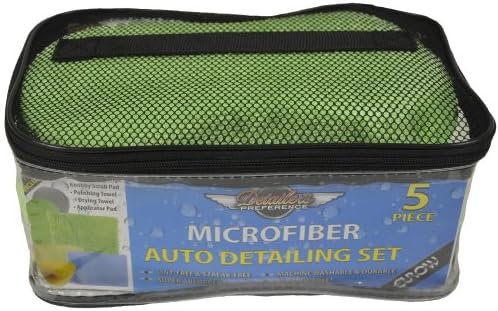 Eurow Microfiber Detailing Kit 5-Pieces Plus Bag