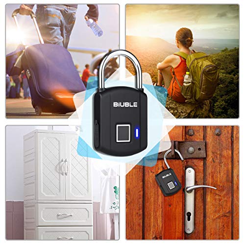 Fingerprint Padlock Smart Keyless Security Lock IP65 Waterproof Anti-Theft USB Rechargeable Suitable for School Locker, Gym, Door, Cabinet, Suitcase, Backpack - Thumbnail 7