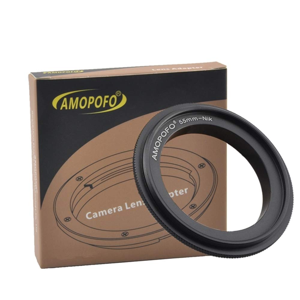 55mm-Nikon Macro Ring,55mm to AI Reverse Adapter Ring,Compatible with for Nikon Series Camera D7500 D7100 D7000 D5600 D5500 D5300 D5200 D5100 D5000 D3500 D3300 D3200 D3100 D750 D700 D500 D4 D3X