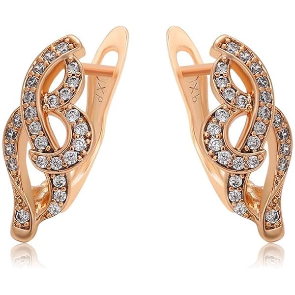 【COMPLETEDWORKS】gold-plated cubic zirconia hoop イヤリング Amazon.com: XUPING 18K Gold Plated Earrings For Women Cubic