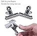 Yooap 18pcs of Pack 3 Inches Wide Stainless Steel Bulldog Clip Suitable for Sealed Coffee and Food Bags, Kitchen and Office Household Use(18PCS)