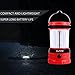 outlite [Solar Power] 240 Lumen Solar Rechargeable LED Camping Lantern Flashlight, Portable Water Resistant Outdoor Survival Lamp for Hiking Fishing Emergency Outages (Red)