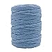 Tenn Well 4mm Macrame Cord, 165 Feet 3Ply Twisted Cotton Rope for Making Wall Hangings, Plant Hangers, Dream Catchers, Craft Projects and Decoration (White)