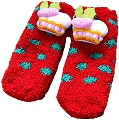 Christmas Socks Baby Paragraph Coral Velvet Warm Floor Socks Gift